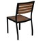 Flash Furniture Lark Outdoor Stackable Side Chair with Faux Teak Poly Slats, PK2 2-XU-DG-HW6036-GG - alternate 4